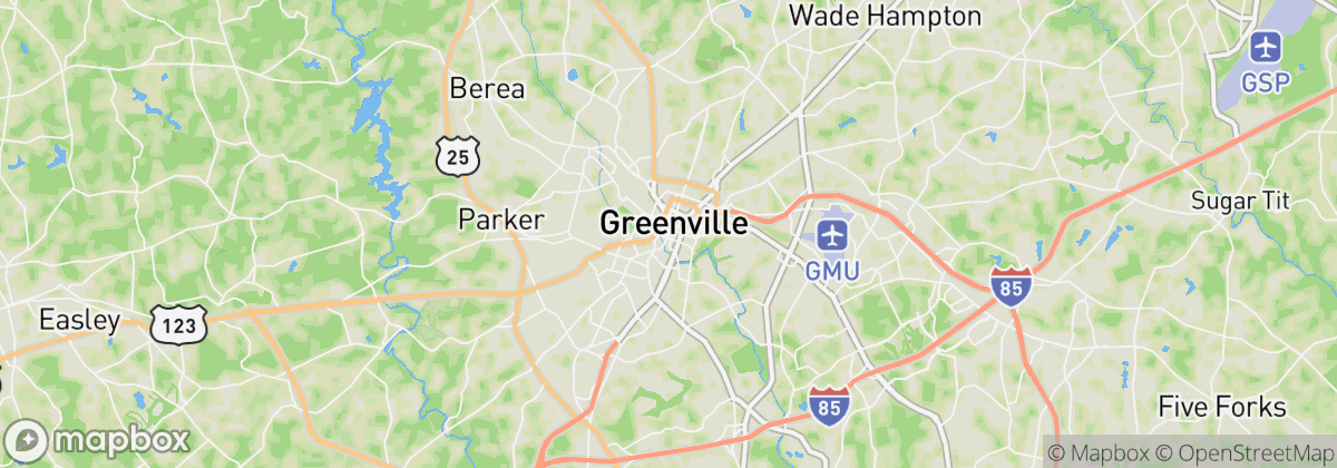 Map: Greenville, SC