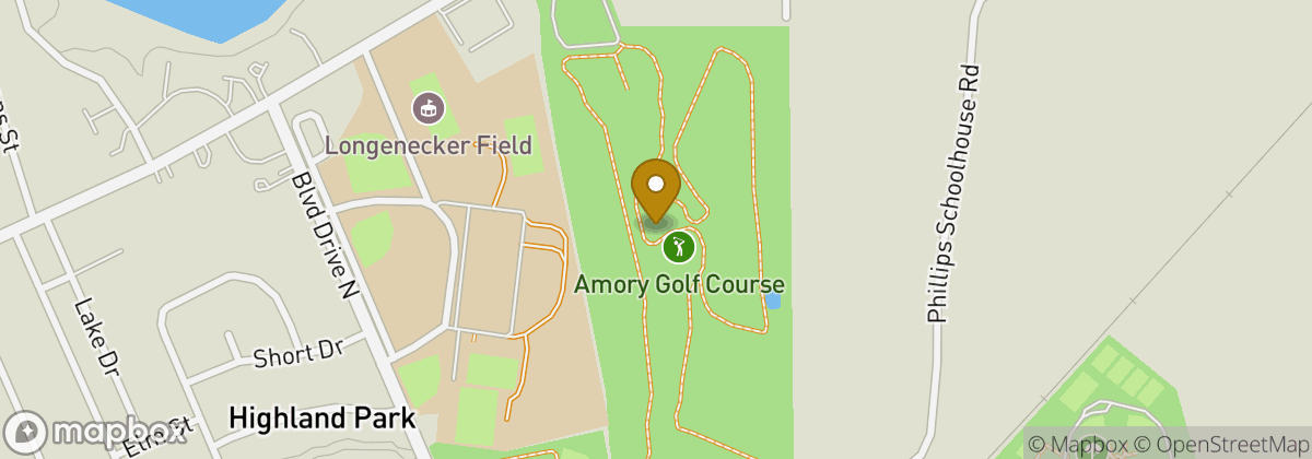 Map location: Amory Golf Course