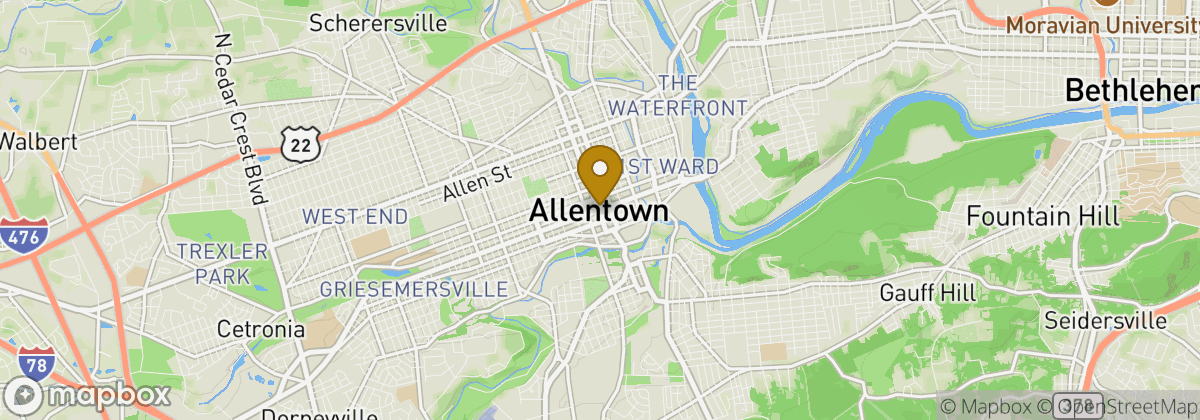 Map location: Allentown