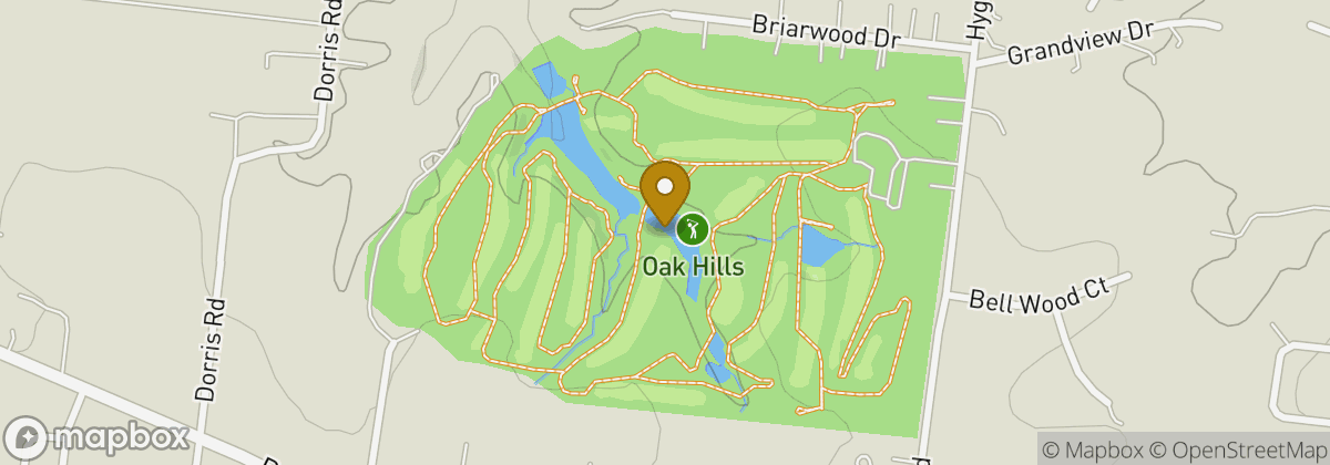 Map location: Oak Hills Golf Course