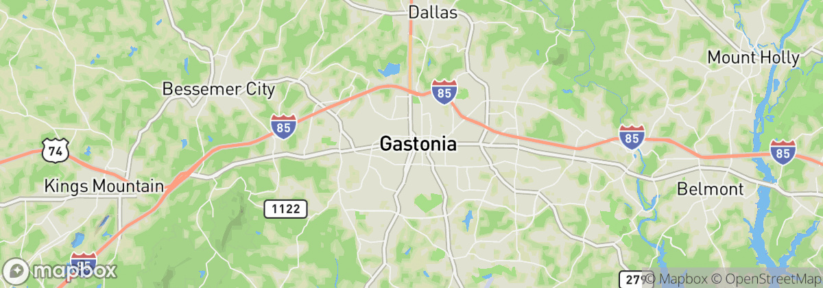 Map: Gastonia, NC