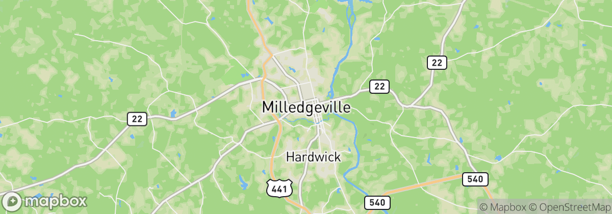 Map: Milledgeville, GA
