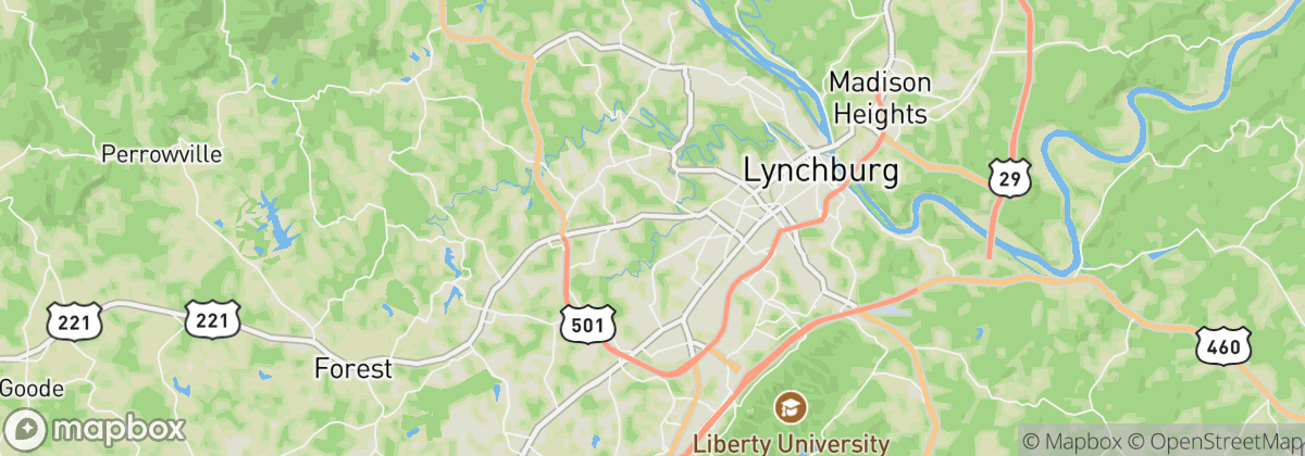 Map: Lynchburg, VA