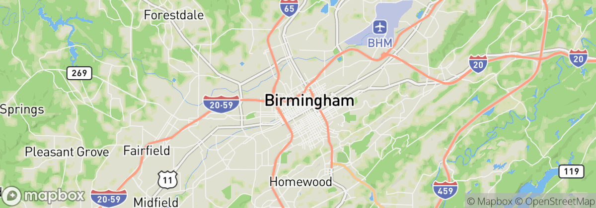 Map: Birmingham, AL
