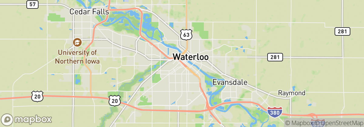 Map: Waterloo, IA