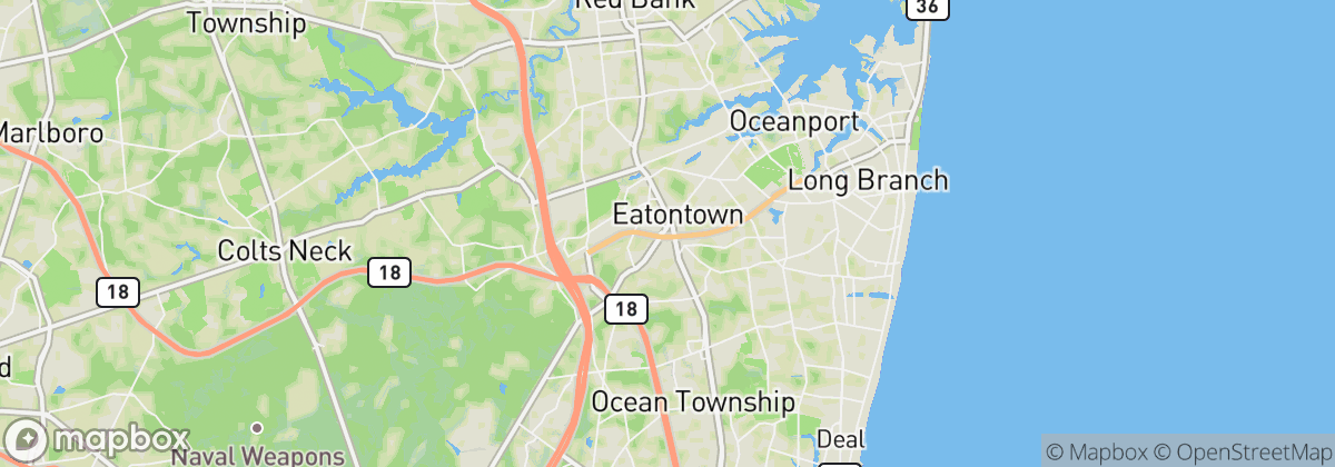 Map: Eatontown, NJ