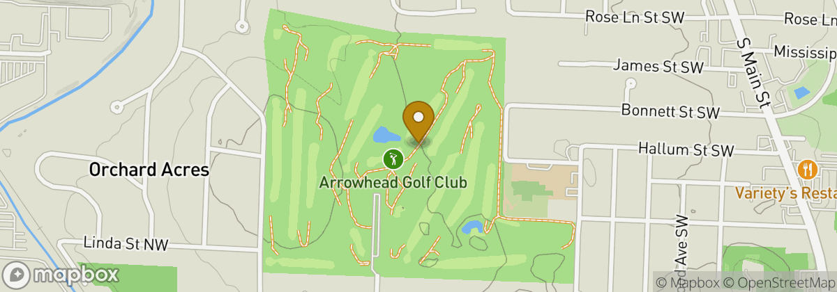 Map location: Arrowhead Golf Club