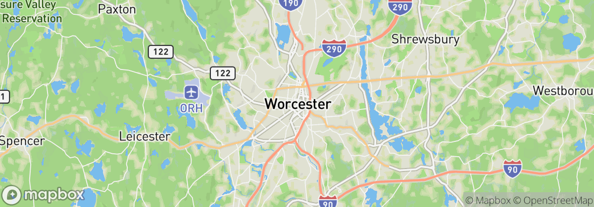 Map: Worcester, MA