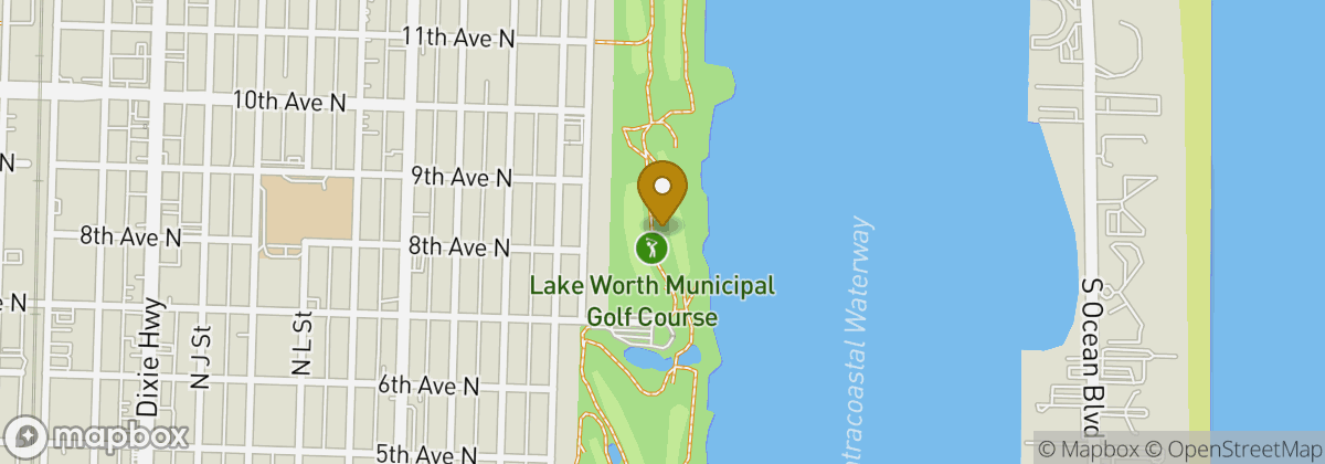 Map location: Lake Worth Municipal Golf Course