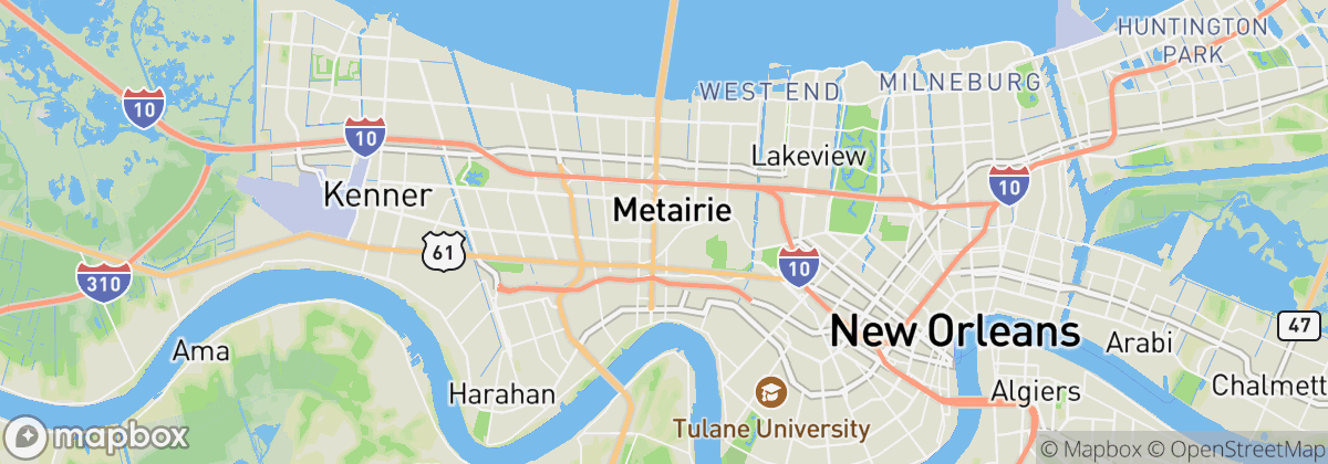 Map: Metairie, LA