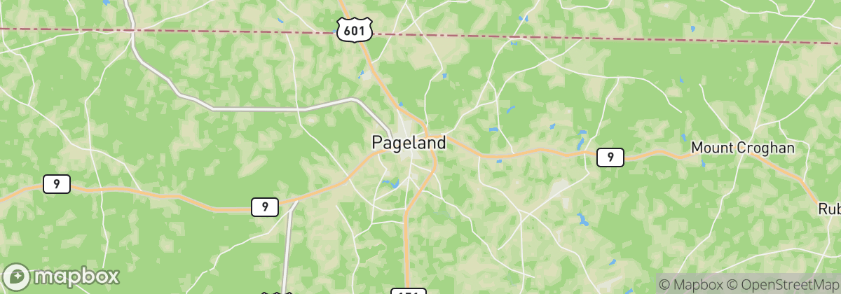 Map: Pageland, SC