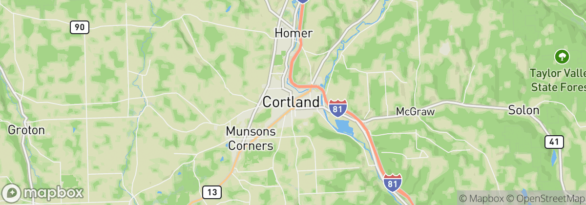 Map: Cortland, NY