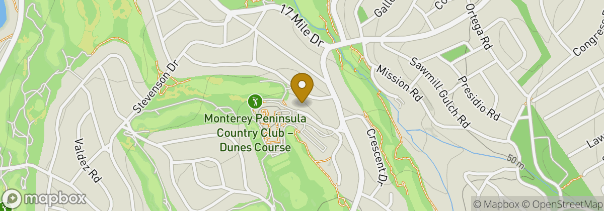 Map location: Monterey Peninsula Country Club