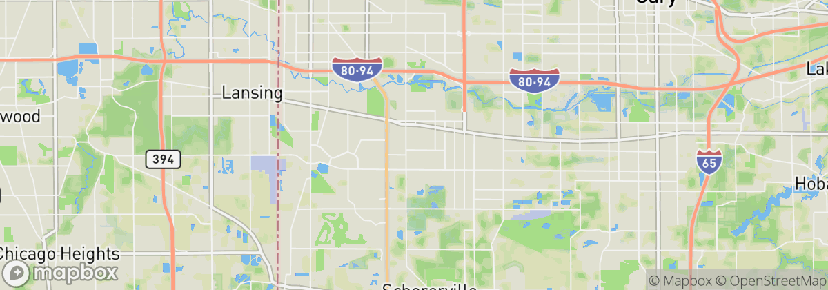 Map: Highland, IN
