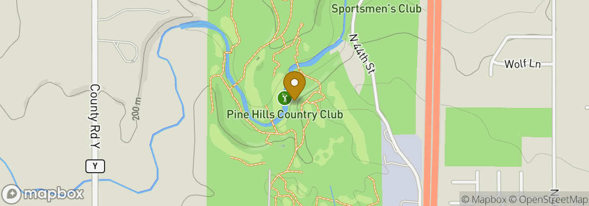 Map location: Pine Hills Golf Course