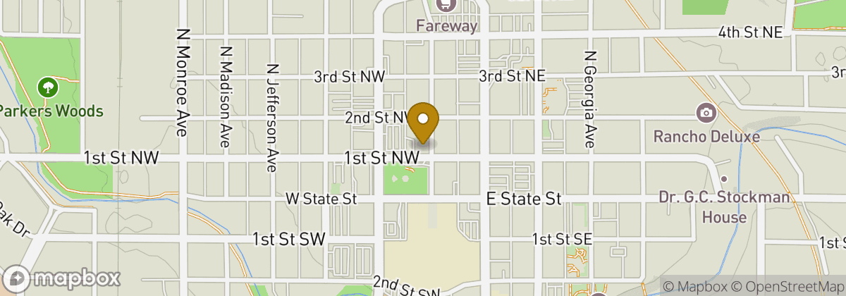 Map location: CIty of Mason CIty Highland Park Golf Course