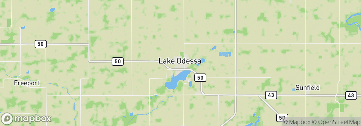 Map: Lake Odessa, MI
