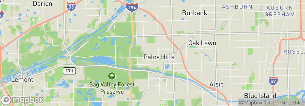Map: Palos Hills, IL