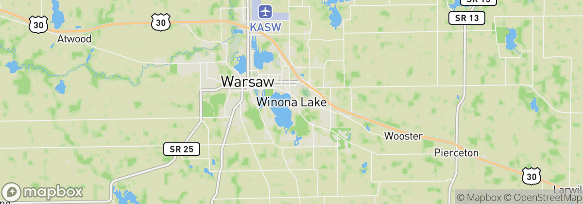 Map: Winona Lake, IN