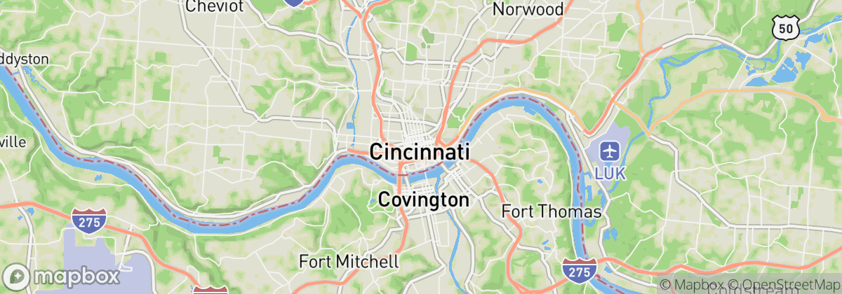 Map: Cincinnati, OH