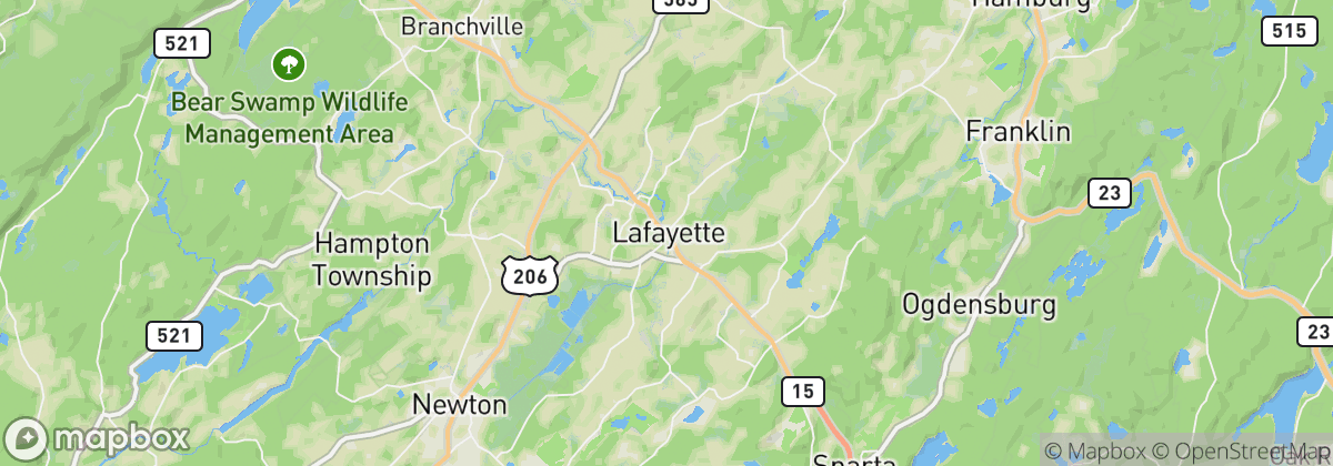 Map: Lafayette, NJ