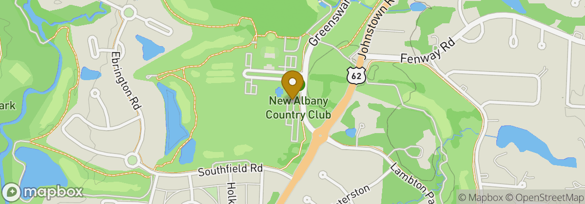 Map location: New Albany Country Club