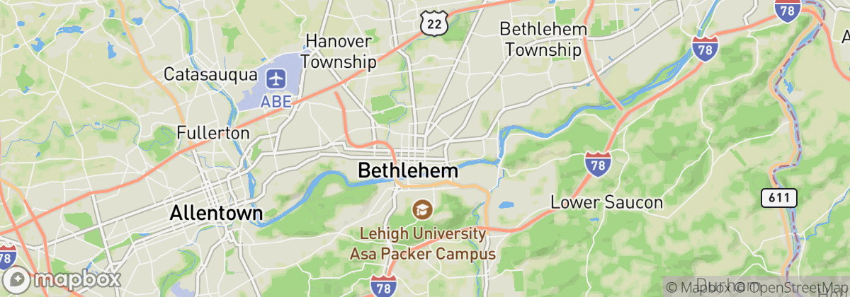 Map: Bethlehem, PA
