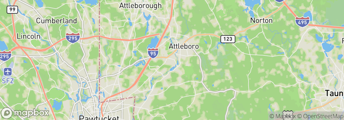Map: Attleboro, MA