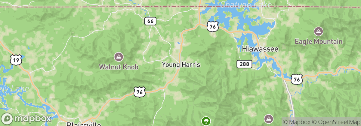 Map: Young Harris, GA