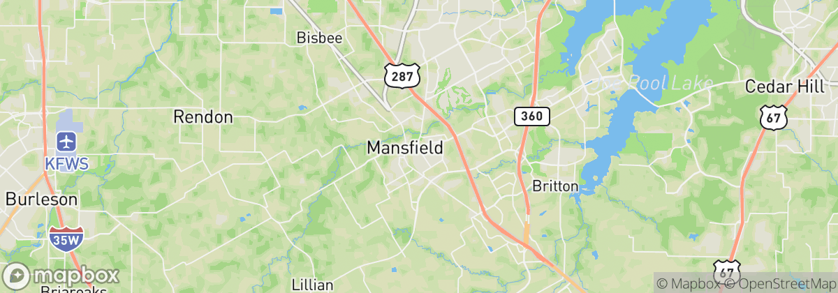 Map: Mansfield, TX