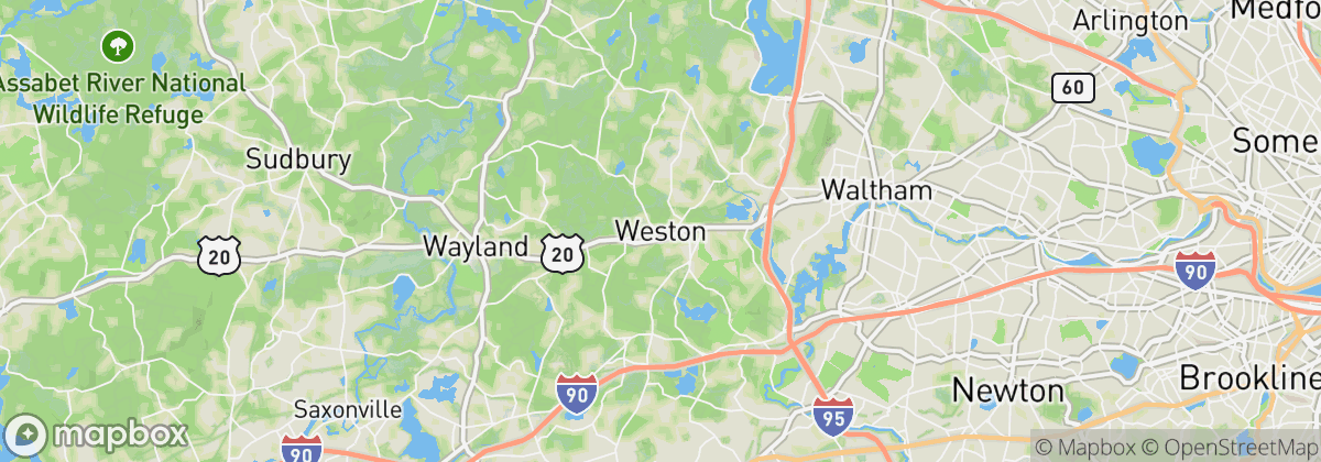 Map: Weston, MA