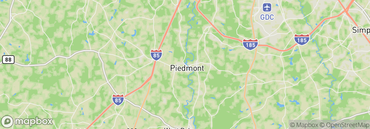 Map: Piedmont, SC