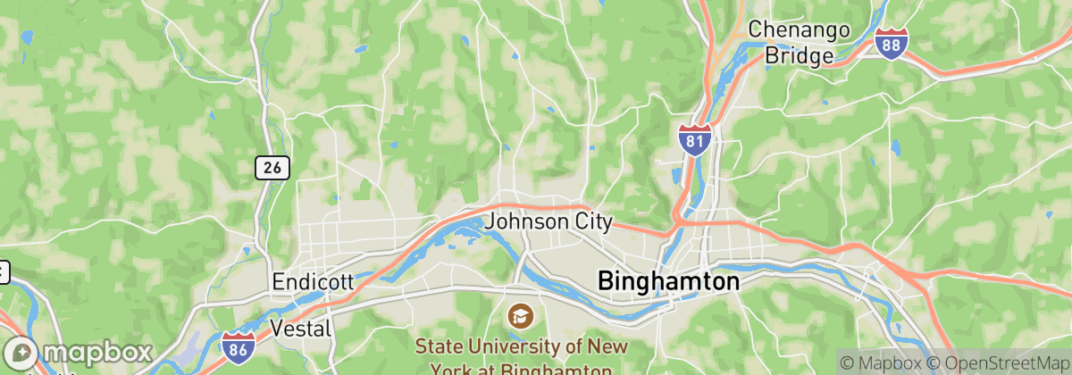 Map: Johnson City, NY