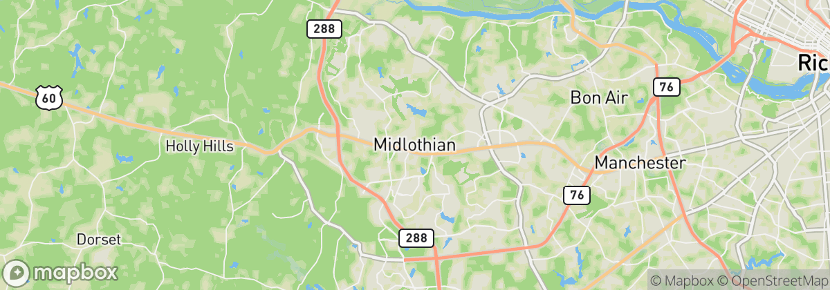 Map: Midlothian, VA