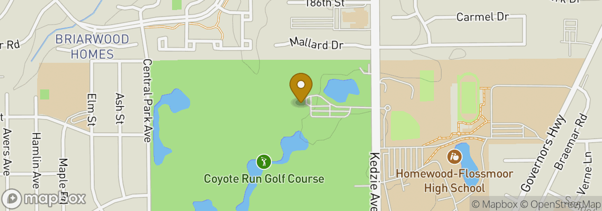 Map location: Coyote Run Golf Course and Restaurant