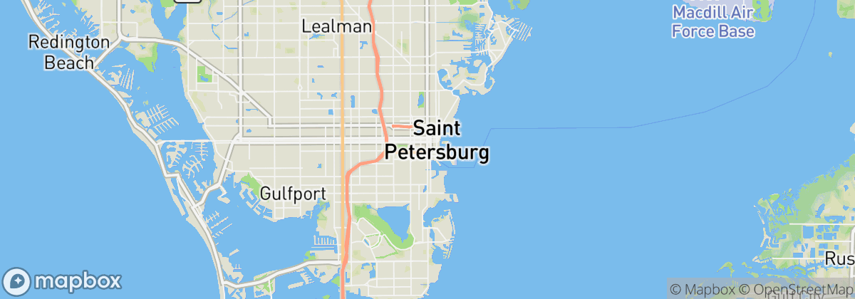 Map: St Petersburg, FL