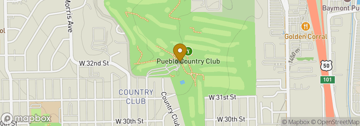 Map location: Pueblo Country Club