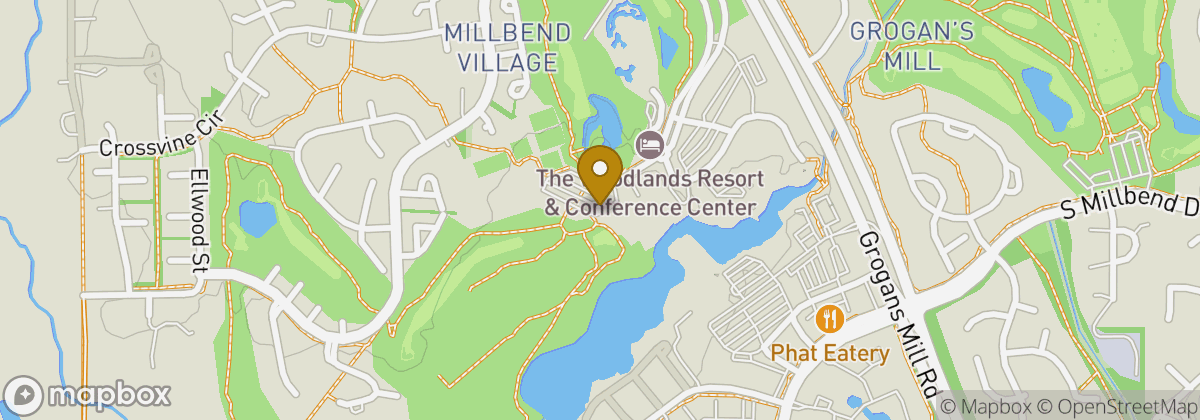 Map location: The Golf Trails at The Woodlands