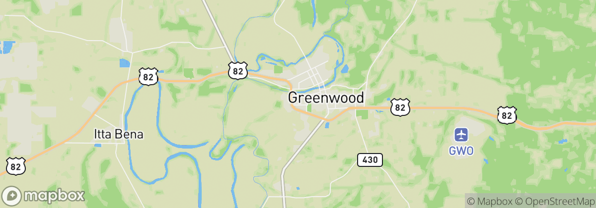 Map: Greenwood, MS