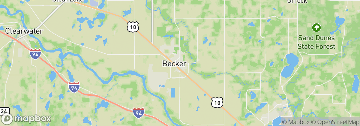 Map: Becker, MN