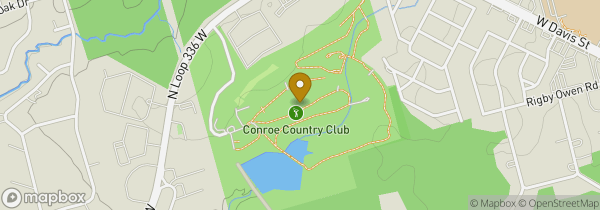 Map location: Conroe Country Club