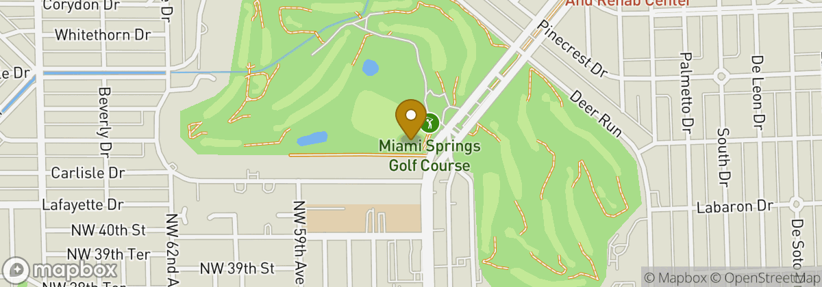 Map location: Miami Springs Golf Course