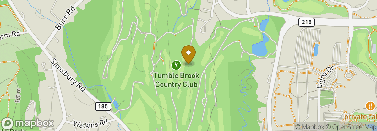 Map location: Tumble Brook Country Club