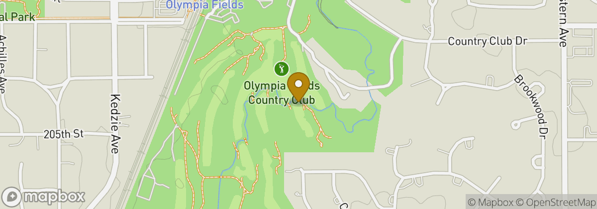 Map location: Olympia Fields Country Club
