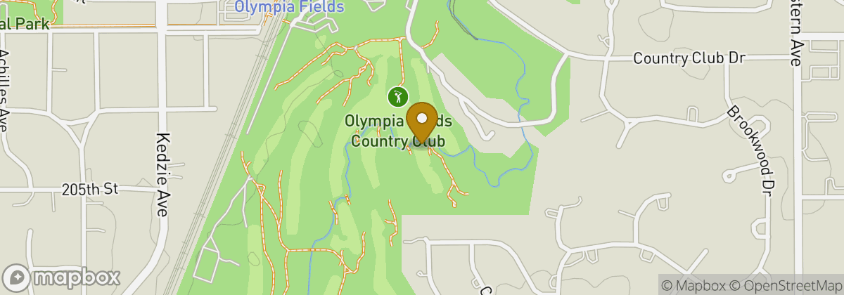 Map location: Olympia Fields Country Club