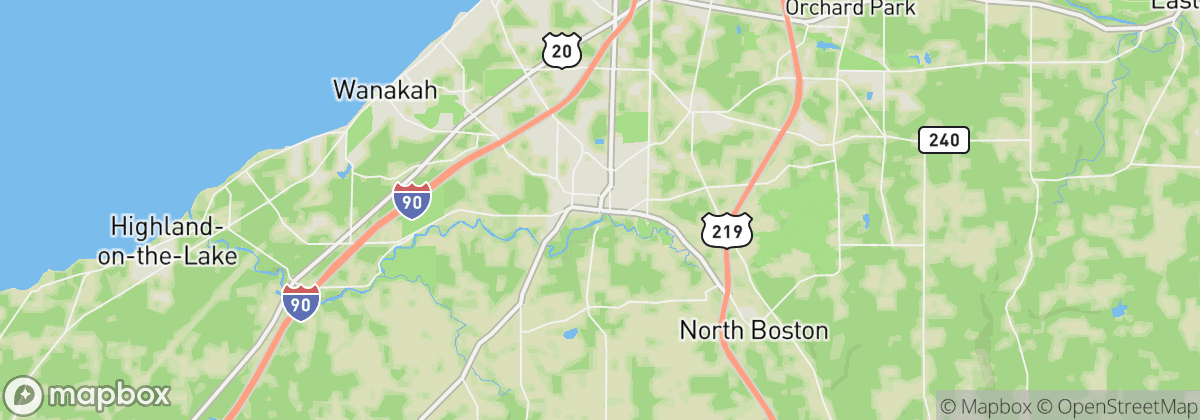 Map: Hamburg, NY