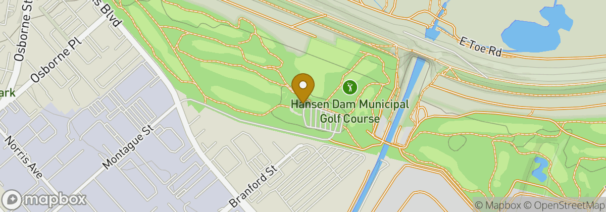 Map location: Hansen Dam Golf Course