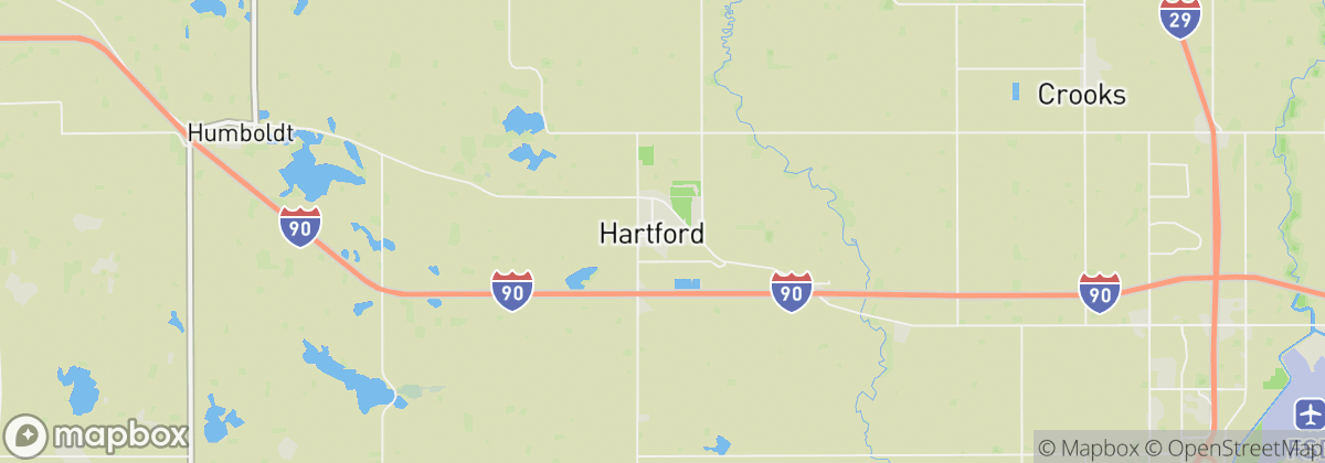 Map: Hartford, SD