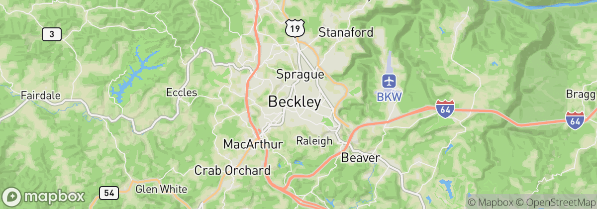 Map: Beckley, WV