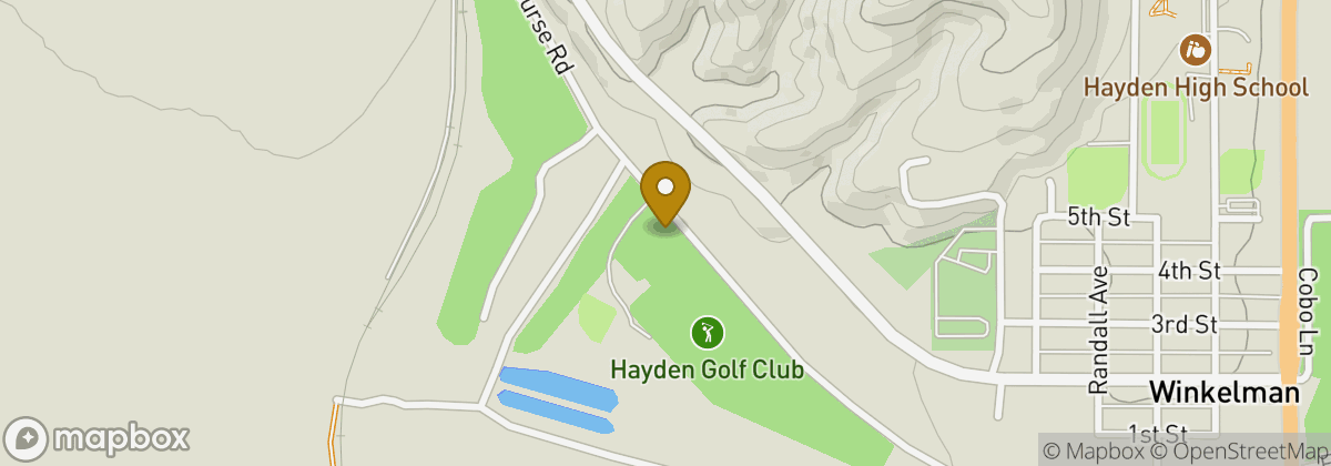 Map location: Hayden Golf Club